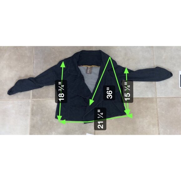 Dolan Left Coast Collection Womens Open Front Cardigan M Roll-Up Sleeves Button - Picture 8 of 12